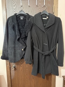 lot 308C image: Two Black Coats Bundle Susan Bristol & e Studio brands (lot of 2)