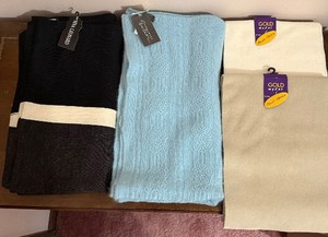 lot 320C image: Nina Leonard Sweater Knit Scarves - Gold Medal Polar Fleece scarves (Lot of 4)