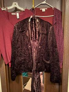 lot 148C image: INC, Max Studio, Liz Claiborne Burgundy Knit Tops