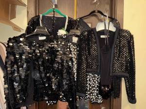 lot 203C image: Evening wear - Calvin Klein, Express and IMAN  matching handbag