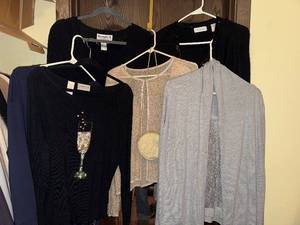 lot 205C image: Michael Kors, Lord & Taylor, Joseph A., Tribeca Studio and Stylus brands - Assorted Womens Tops  handbag (Lot of 6)