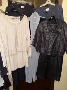 lot 208C image: J.Jill, Jones New York, Adam Tala, Concept Valia and Sandro Gray Metallic Jacket - (lot of 6)