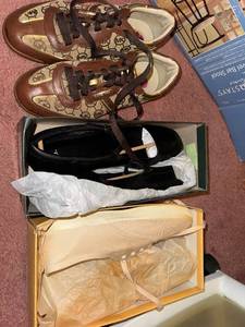 lot 341C image: Michael Kors MK Monogram Tennis Shoes (Lot of 3)