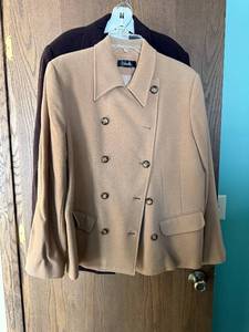 lot 396C image: Rafaela Camel Coat & Black Wool Coat