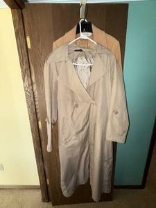 lot 399C image: MDP Designs Tan Trench Coat & Camel Double-Breasted Coat