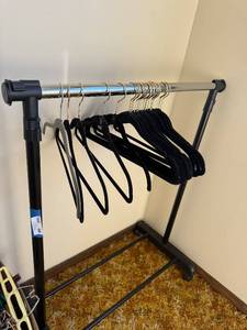 lot 293C image: Garment Rack with Hangers - Portable Clothes Organizer Stand