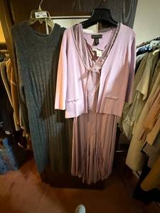 lot 183C image: Max Studio Lilac Dress - Linda Matthews Cardigan - A New Day Grey Sweater Dress