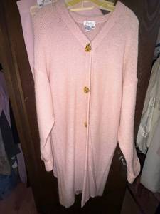 lot 185C image: Blushe by Spiegel Pink Knit Cardigan & Knit Pants Set - Size M