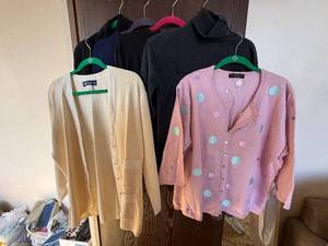 lot 419C image: Assorted Womens Knit Cardigans & Sweaters - Sydney Easton, The Limited, Gerry, Main Line