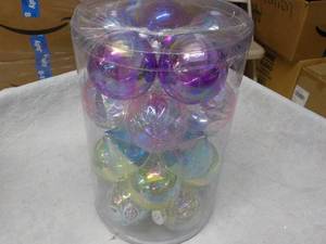 lot 47 image: 25 pc Holiday Ornament Set...