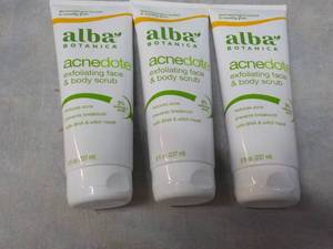 lot 118 image: 3 Alba Face and Body Scrub...