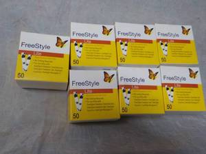 lot 129 image: 7 boxes Free Style Blood Glucose Te...