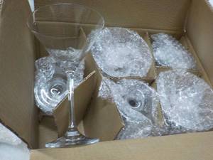 lot 159 image: 6 pack Tall Martini Glasses...