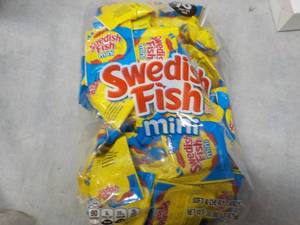 lot 163 image: Bag of 70 Treat Size Swedish Fish M...