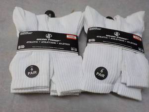 lot 215 image: 12 pair Wear Proof White Athletic S...