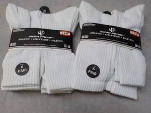 lot 216 image: 12 pair Wear Proof White Athletic S...