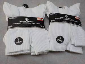 lot 217 image: 12 pair Wear Proof White Athletic S...
