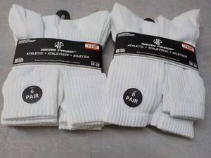 lot 219 image: 12 pair Wear Proof White Athletic S...