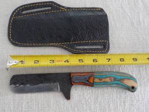 lot 251 image: MHS Cutlery Hand Crafted Damasaus S...