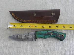 lot 253 image: MHS Cutlery Hand Crafted Damasaus S...