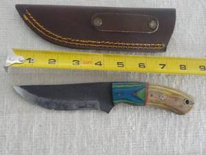 lot 263 image: MHS Cutlery Hand Crafted Damasaus S...