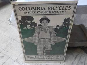 lot 286 image: Columbia Bicycles Poster 23 x 35...