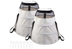 lot 49A image: LFUTARI 2-Pack Winter Rose Protective Covers 600D with Stakes - Frost & Wind Protection