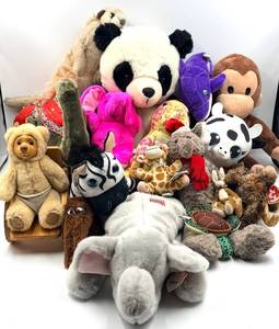 lot 83 image: Assorted Stuffed Animals Collection -TY Beanie Buddies & Beanie Babies Plush -