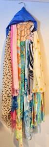 lot 102 image: Multiple Scarves Collection - Assorted Prints & Colors with Hanger
