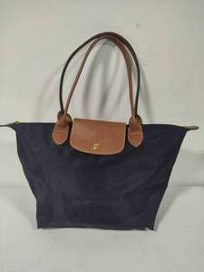 lot 56 image: Longchamp Le Pliage Black Shoulder Canvas Tote