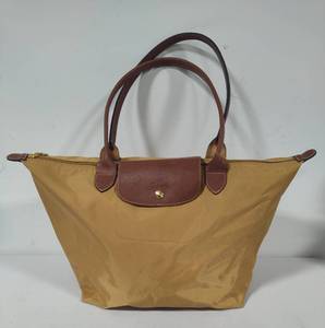 lot 57 image: Longchamp Tan Shoulder Canvas Tote