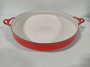 lot 73 image: Dansk Kobenstyle Red Enamel 13 Paella Pan
