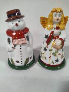 lot 119 image: Villeroy & Boch Festive Decolights - Lighting Angel & Mr. Snow