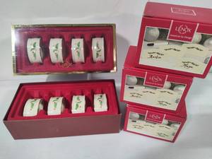 lot 123 image: Lenox Holiday Napkin Rings (8) & Place Card Holders (12)