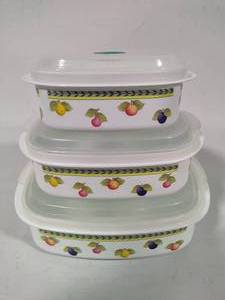 lot 130 image: Villeroy & Boch Three Pc Storage wLids