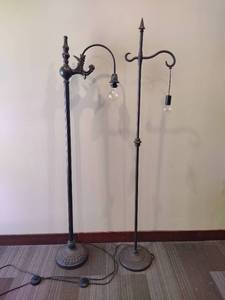 lot 196 image: Two Floor Lamps wFoot OnOff Switch - No Shades