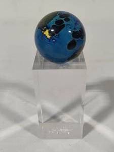 lot 205 image: Josh Simpson Inhabited Planet Glass Art Piece