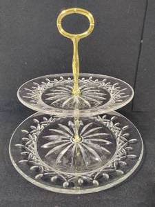 lot 215 image: Waterford Lismore Crystal Two Tier Serving Stand