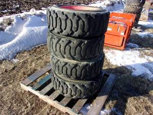 lot 20 image: Foam Filled Man Lift Tires 10x16.5