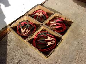 lot 67 image: 4- Light Duty Jumper Cables (UNUSED)