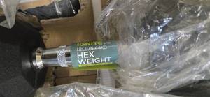 lot 9 image: Lot of a pair of 12 LB Rubber Hex Dumbbell (NEW)