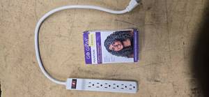 lot 23 image: Power extension cord ( NEW) and Go Gray Hair product