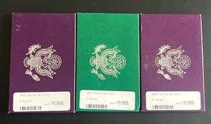 lot 20 image: Sealed U.S. Mint Clad Proof Coin Sets - 1990-S  1993-S  1995-S