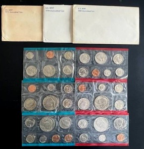 lot 27 image: U.S. Mint Uncirculated Coin Sets - 1973  1978  1980