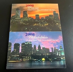 lot 29 image: U.S. Mint 2008 Uncirculated Coin Set (28 Coins)