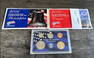 lot 68 image: 2006 U.S. Mint Proof Set (Partial) & 2006 U.S. Mint Uncirculated Coin Set