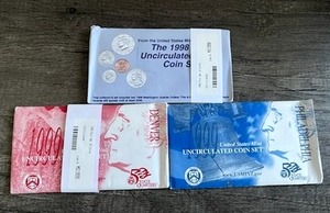 lot 71 image: U.S. Mint Uncirculated Coin Sets - 1998 & 1999