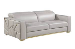 lot 1 image: Raymod Top Grain Genuine Italian Leather Square Arm Sofa