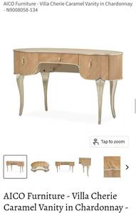 lot 8 image: Villa Cherie Caramel Vanity in Chardonnay