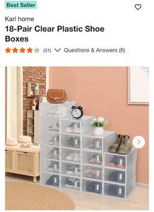 lot 70 image: 18-pair shoe boxes